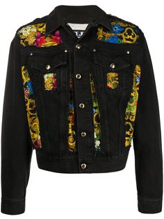 Versace Jeans Couture джинсовая куртка с принтом Tropical Baroque