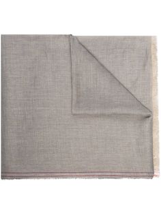 Brunello Cucinelli двухцветный шарф с бахромой