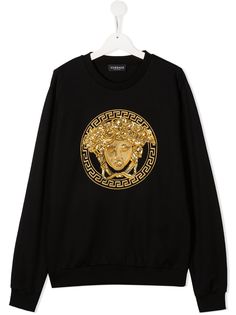 Versace Kids толстовка с вышитым логотипом Medusa