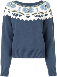 TWINSET джемпер вязки интарсия с цветочным узором