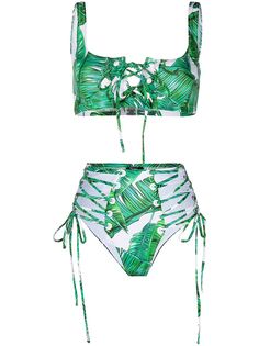 Noire Swimwear плавки бикини Jungle с завышенной талией