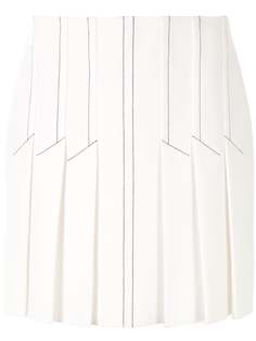 Dion Lee юбка с контрастной строчкой и складками