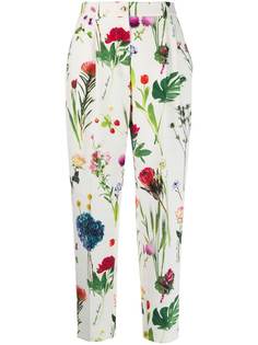 Boutique Moschino зауженные брюки с цветочным фотопринтом