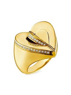 Cadar кольцо из желтого золота с бриллиантами