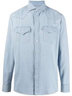 Brunello Cucinelli джинсовая рубашка в стиле вестерн