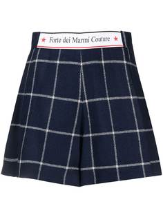 Forte Dei Marmi Couture шорты в клетку с нашивкой-логотипом