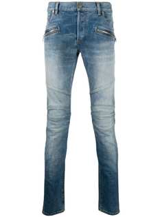 Balmain джинсы скинни с тисненым логотипом