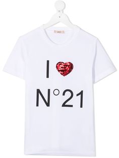 Nº21 Kids футболка с пайетками