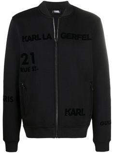 Karl Lagerfeld бомбер на молнии с логотипом