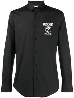 Moschino рубашка с длинными рукавами и логотипом