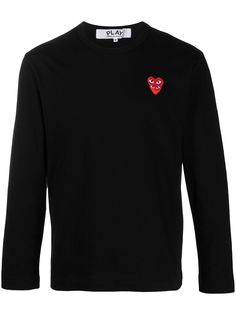 Comme Des Garçons Play футболка с длинными рукавами и вышитым логотипом