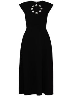 Christopher Kane расклешенное платье с кристаллами More Joy