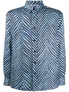 Acne Studios рубашка с узором шеврон