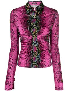 Versace рубашка со змеиным принтом