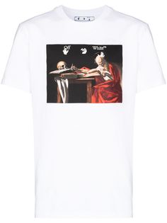Off-White футболка с принтом Caravaggio