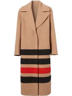 Burberry пальто с полосками