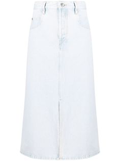 Isabel Marant джинсовая юбка с разрезом спереди
