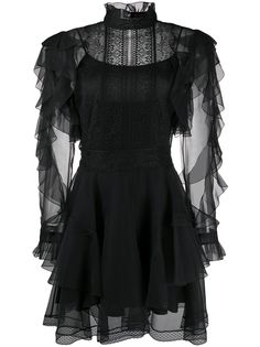 Alberta Ferretti платье мини с оборками