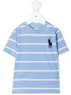 Ralph Lauren Kids полосатая футболка с вышитым логотипом