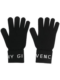 Givenchy перчатки вязки интарсия с логотипом