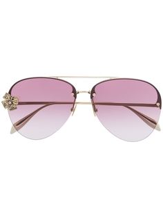 Alexander McQueen Eyewear солнцезащитные очки-авиаторы