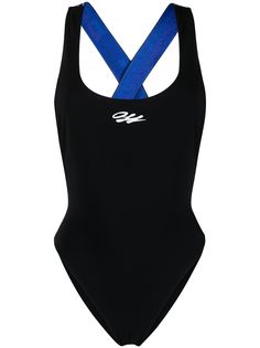 Off-White слитный купальник с логотипом