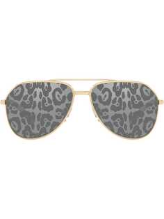 Dolce & Gabbana Eyewear солнцезащитные очки с леопардовым узором