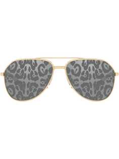 Dolce & Gabbana Eyewear солнцезащитные очки с леопардовым узором