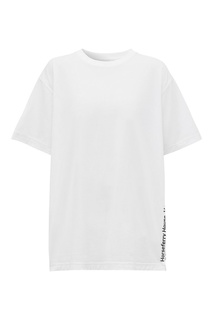 Белая футболка с координатами на спине Burberry