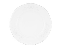 Набор плоских тарелок свадебный узор (repast) белый 21 см.