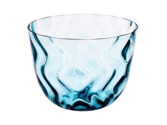 Конфетница optic rhythm (crystalite bohemia) голубой 18 см.