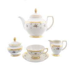 Чайный сервиз constanza cream primavera gold (15 предметов) (falkenporzellan) золотой
