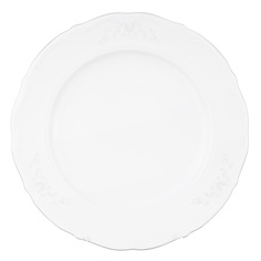 Блюдо круглое свадебный узор (repast) белый