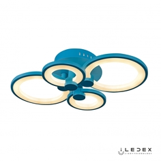 Потолочная люстра iledex ring (iledex) голубой 62x15x40 см.