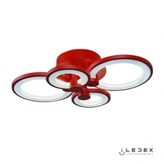 Потолочная люстра iledex ring (iledex) красный 62x15x40 см.