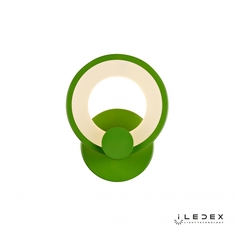 Настенный светильник iledex ring (iledex) зеленый 19x24x8 см.