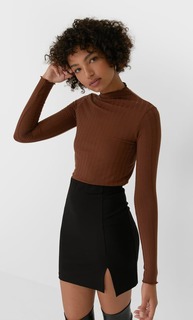 Stradivarius Лонгслив С Волнистыми Кромками Женская Коллекция Multicolor Xs