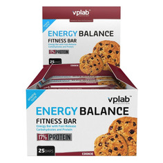 Набор батончиков протеин. Vplab Energy ballance fitness bar бат. 25х35гр печенье (упак.:25шт) (VP898
