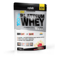 Протеин VPLAB 100% Platinum Whey, порошок, 750гр, малина-белый шоколад [vp54438]