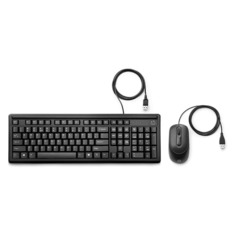 Комплект (клавиатура+мышь) HP 160 Wired, USB, проводной, черный [6hd76aa]