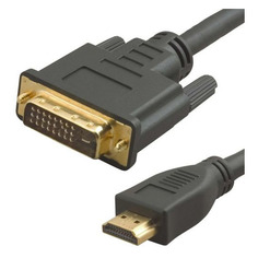 Кабель аудио-видео Lazco WH-141, HDMI (m) - DVI-D(m) , 20м, GOLD, черный [wh-141(20m)] Noname