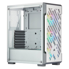 Корпус ATX CORSAIR iCUE 220T RGB, Midi-Tower, без БП, белый и серый [cc-9011174-ww]