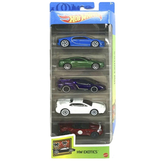 Подарочный набор из 5 машин Hot Wheels Exotics