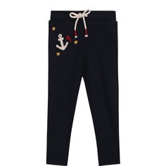 Хлопковые брюки на кулиске с вышивкой Polo Ralph Lauren