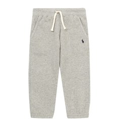 Спортивные брюки из хлопка на кулиске с вышивкой Polo Ralph Lauren