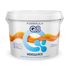 Краска водоэмульсионная Formula Q8 моющаяся белоснежная, 13 кг