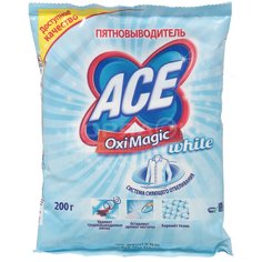 Пятновыводитель-отбеливатель Ace Oxi Magic White, 200 г