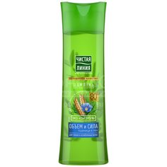 Шампунь для тонких и ослабленных Чистая линия Объем Пшеница и лен, 400 мл