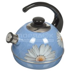 Чайник эмалированный Рубин Ростов С2505 со свистком, 3.5 л, Rubin