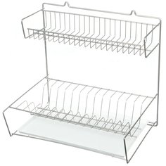 Сушилка для посуды хромированная с поддоном, тнп-1.3